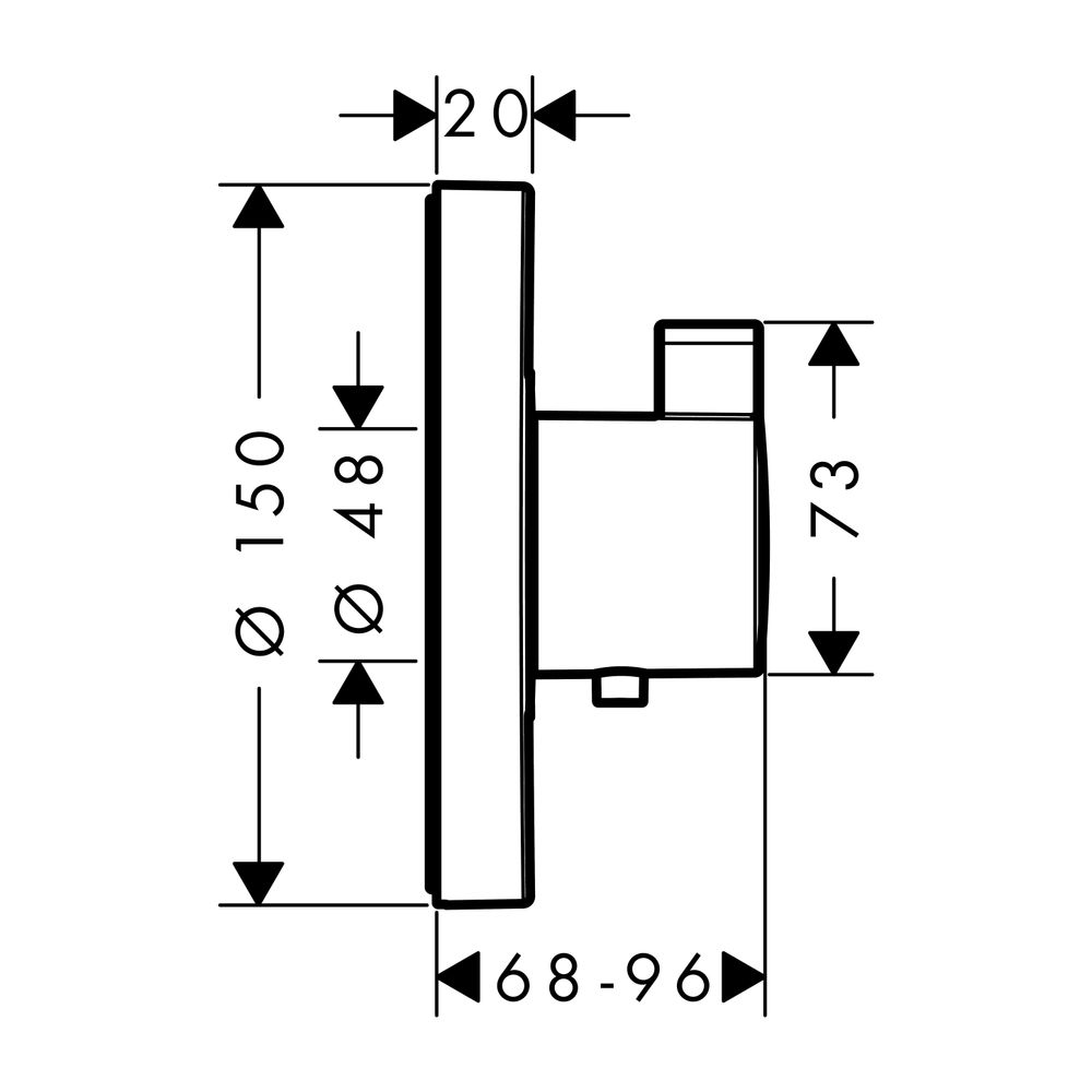 hansgrohe Thermostat Unterputz ShowerSelect S Highflow Fertigset chrom... HANSGROHE-15741000 4011097741369 (Abb. 2)