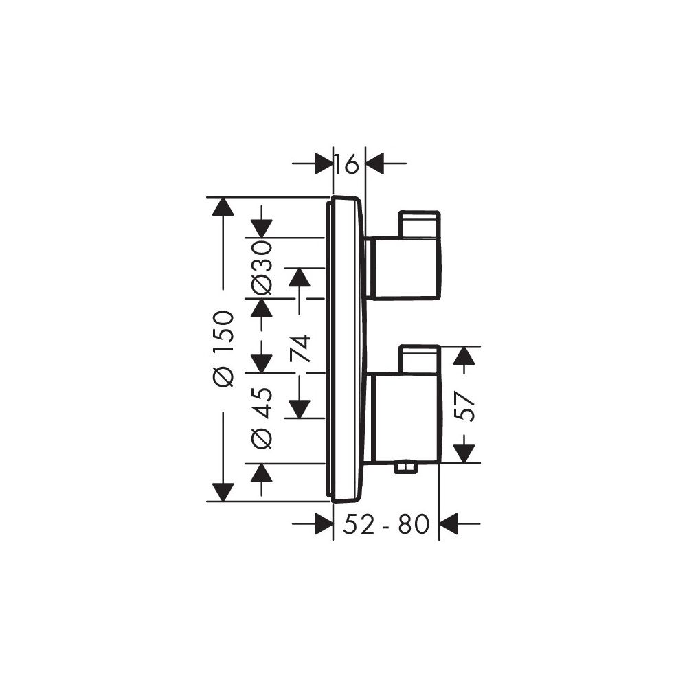 hansgrohe Thermostat Unterputz Ecostat S Fertigset 1 Verbraucher chrom... HANSGROHE-15757000 4011097741666 (Abb. 2)