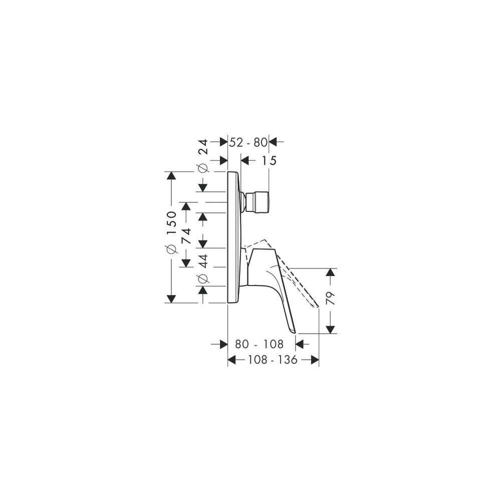 hansgrohe Focus Einhebel-Wannenmischer Unterputz 25l/min mit Sicherungskombination ... HANSGROHE-31946000 4011097602547 (Abb. 3)