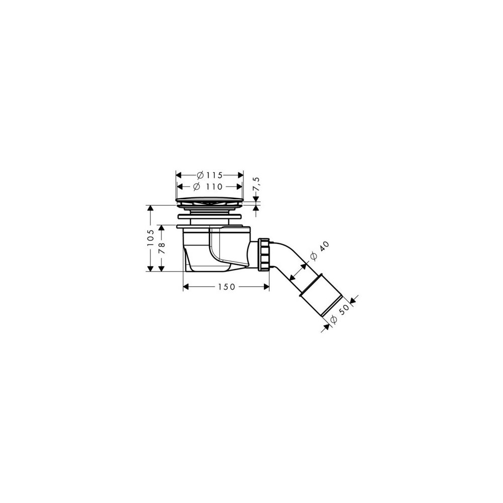 hansgrohe Staro Komplettset Garnitur 90 für Duschwannen, Chrom... HANSGROHE-60056000 4011097609751 (Abb. 3)