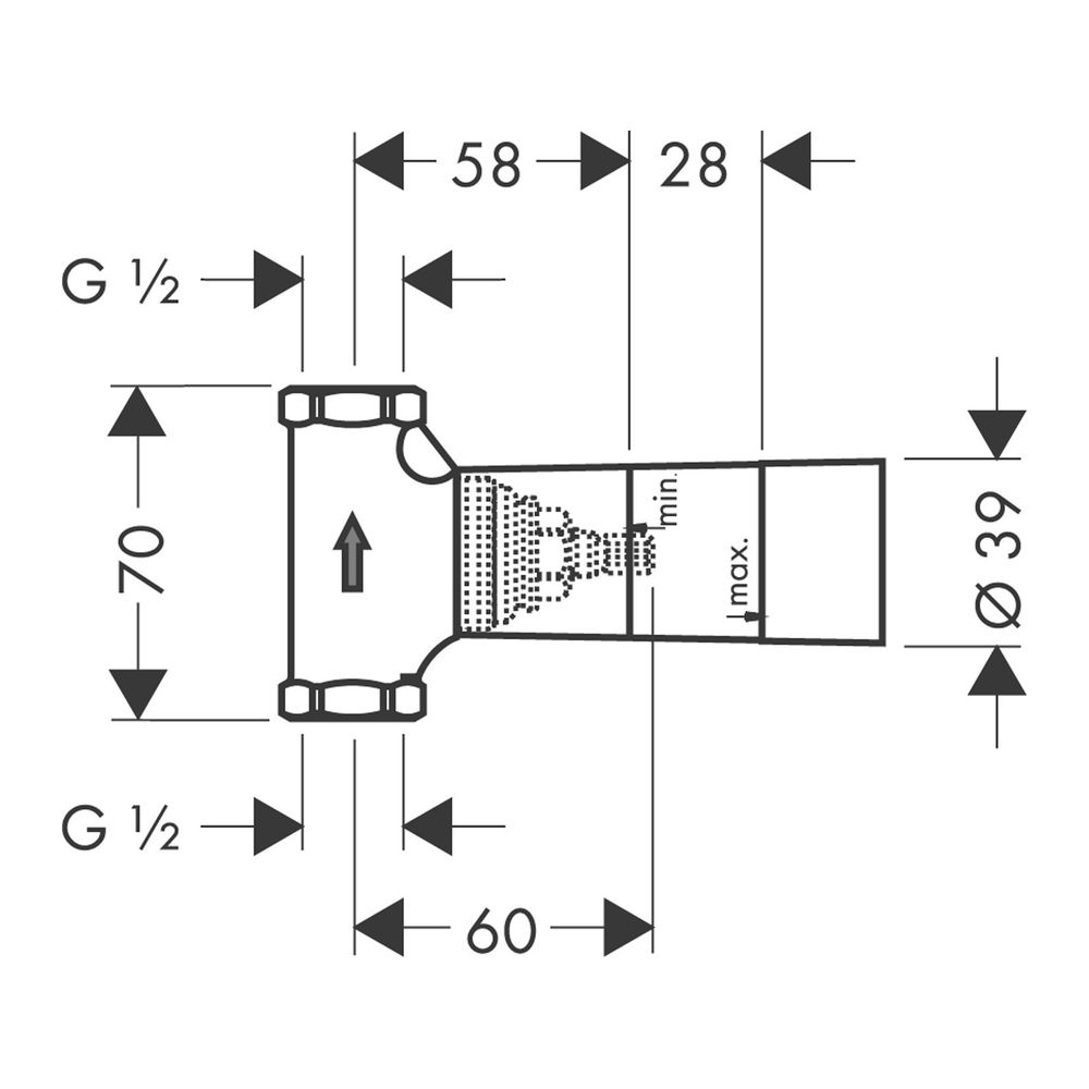 hansgrohe Grundkörper 52l/min für Abstellventil Unterputz Spindel DN 15... HANSGROHE-15973180 4011097345215 (Abb. 6)