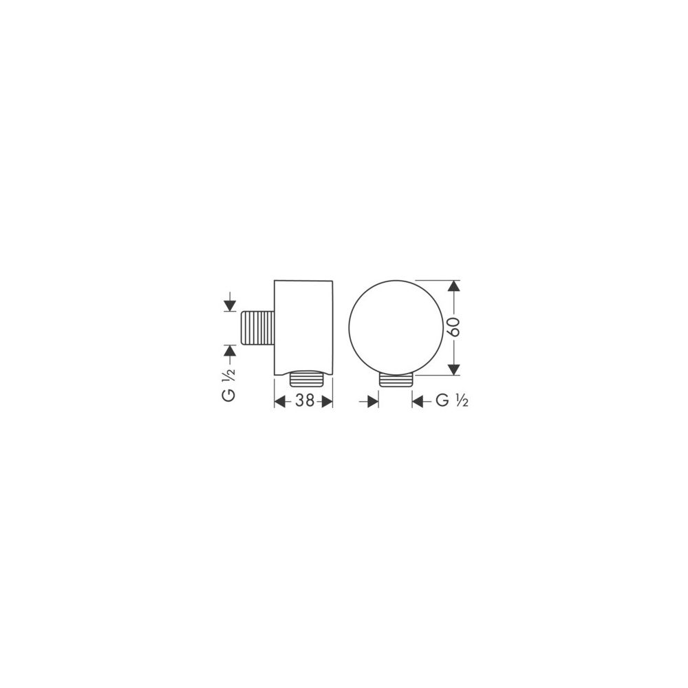 Hansgrohe AXOR Starck Fixfit Wandanschluss rund, Rückflussverhinderer, DN 15, G 1/2... HANSGROHE-27451340 4011097828688 (Abb. 3)