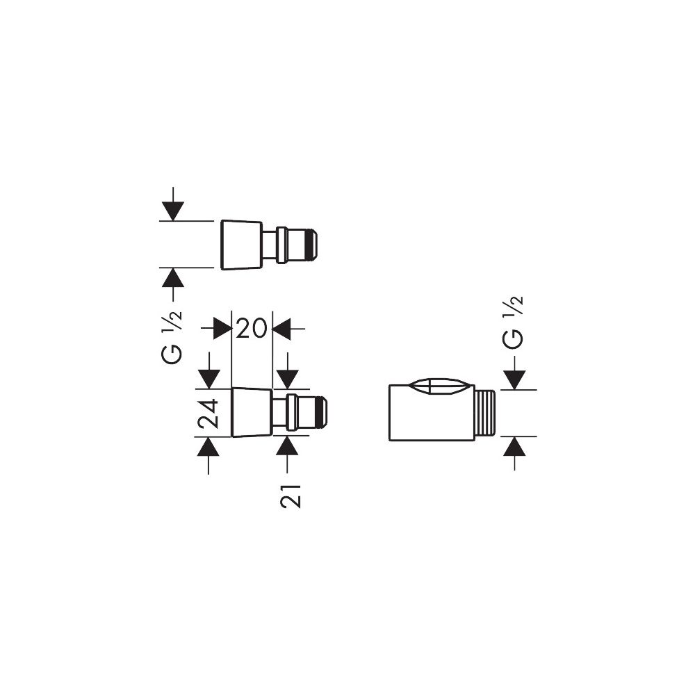 Hansgrohe Schnellkupplung DN 15, für Handbrausen, Schwarz... HANSGROHE-28346000 4011097116969 (Abb. 5)