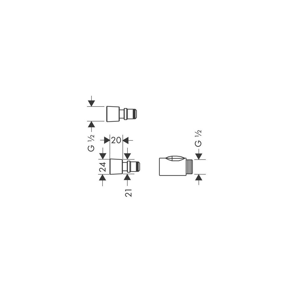 hansgrohe Schnellkupplung DN 15, für Handbrausen, Schwarz... HANSGROHE-28346000 4011097116969 (Abb. 2)