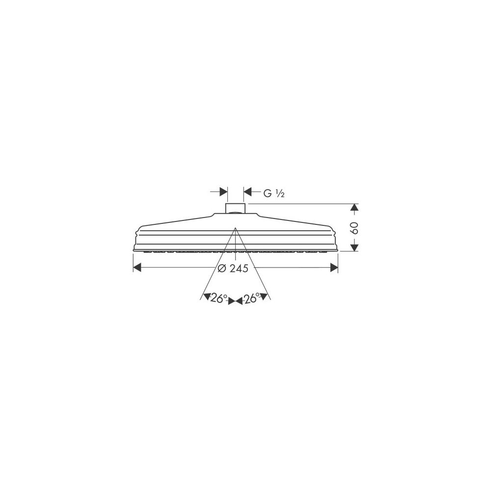 Hansgrohe AXOR Montreux Kopfbrause 240mm, 17l/min, 1jet Classic, Edelstahl Optic... HANSGROHE-28474800 4059625000731 (Abb. 2)
