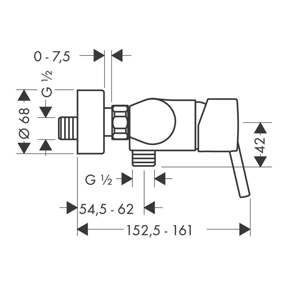 hansgrohe Talis S Brausenmischer Aufputz 27l/min DN 15, Chrom... HANSGROHE-32620000 4011097399423 (Abb. 3)