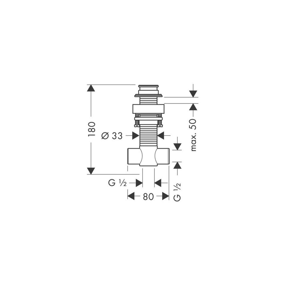 hansgrohe Grundkörper Wanneneinlauf für 4-Loch Wannenrandarmatur... HANSGROHE-96125000 4011097280103 (Abb. 3)