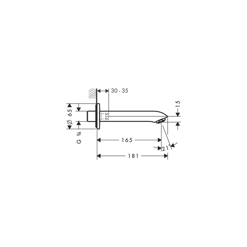 hansgrohe Metris Wanneneinlauf DN 20, Chrom... HANSGROHE-31494000 4011097661148 (Abb. 3)