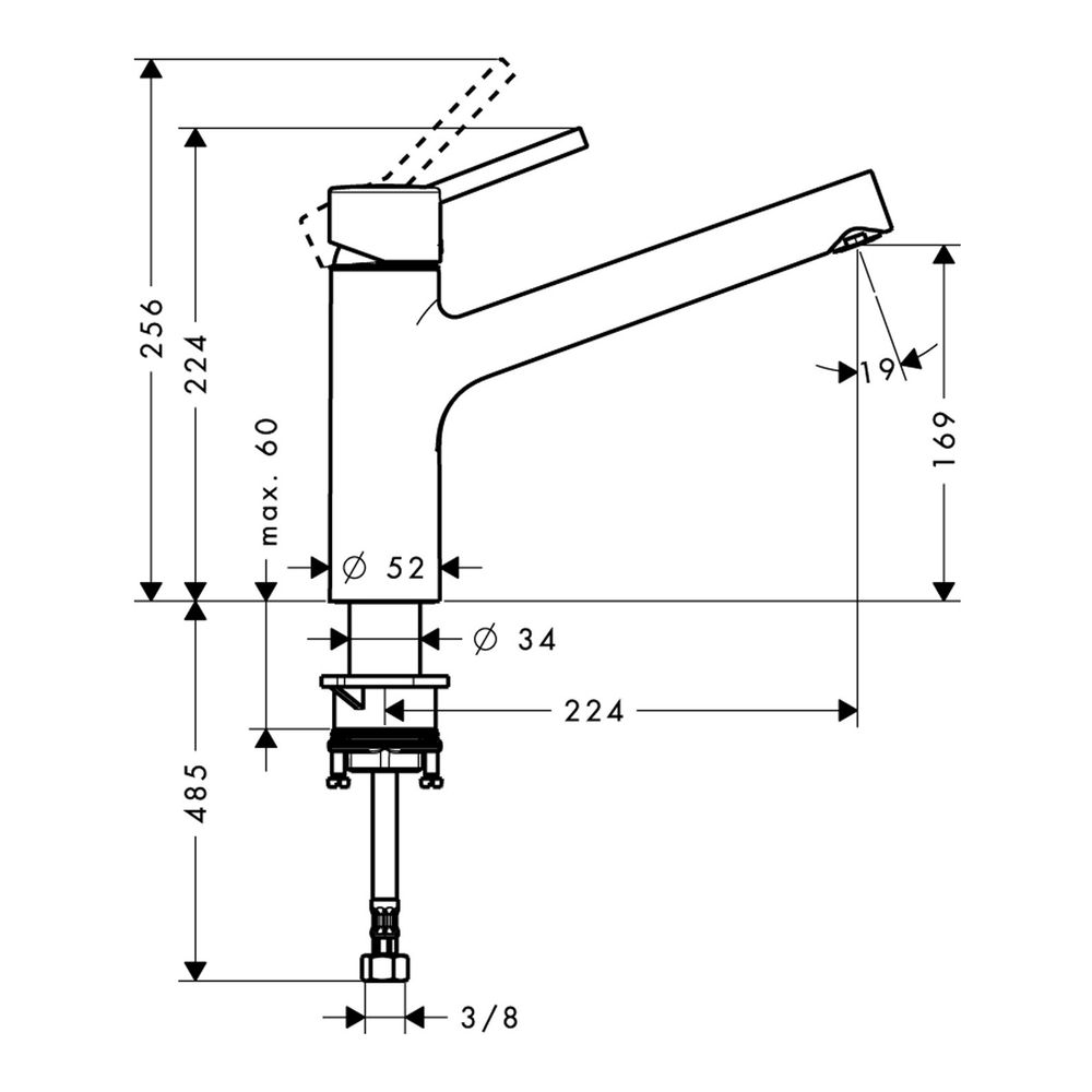 hansgrohe Spültischmischer 170 Talis M52 1jet chrom... HANSGROHE-32851000 4011097521558 (Abb. 3)