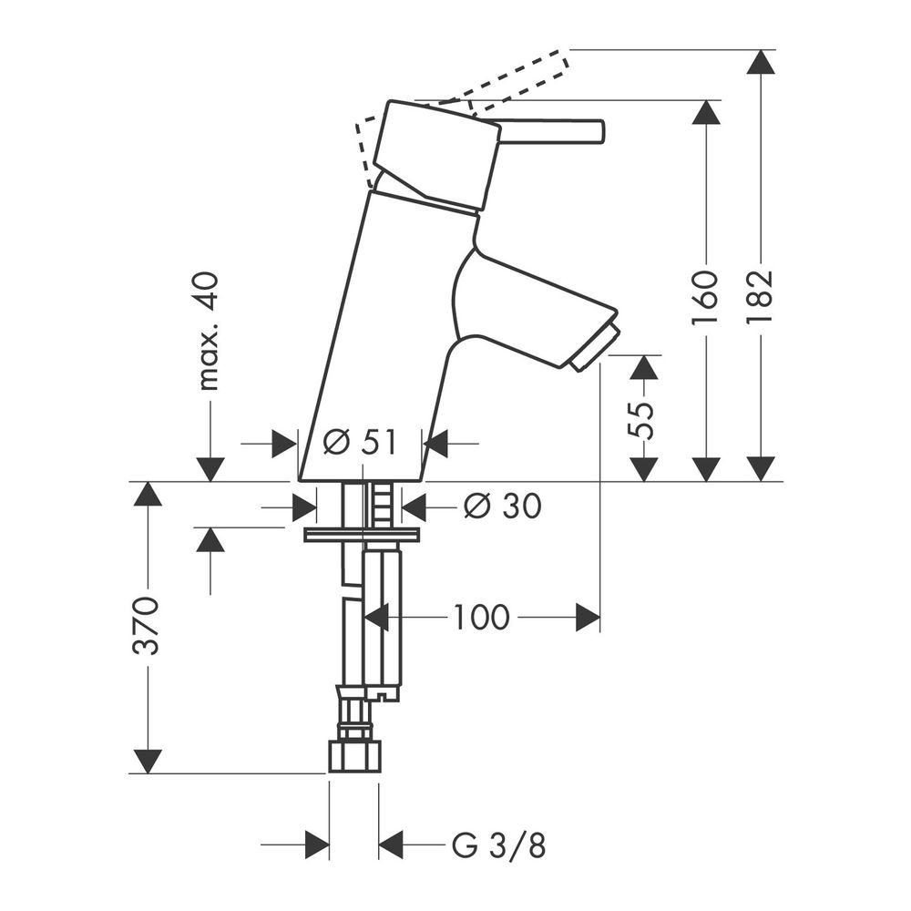 hansgrohe Talis S Einhebel-Waschtischmischer 70mm 5l/min Chrom ohne Garnitur... HANSGROHE-32031000 4011097397399 (Abb. 4)