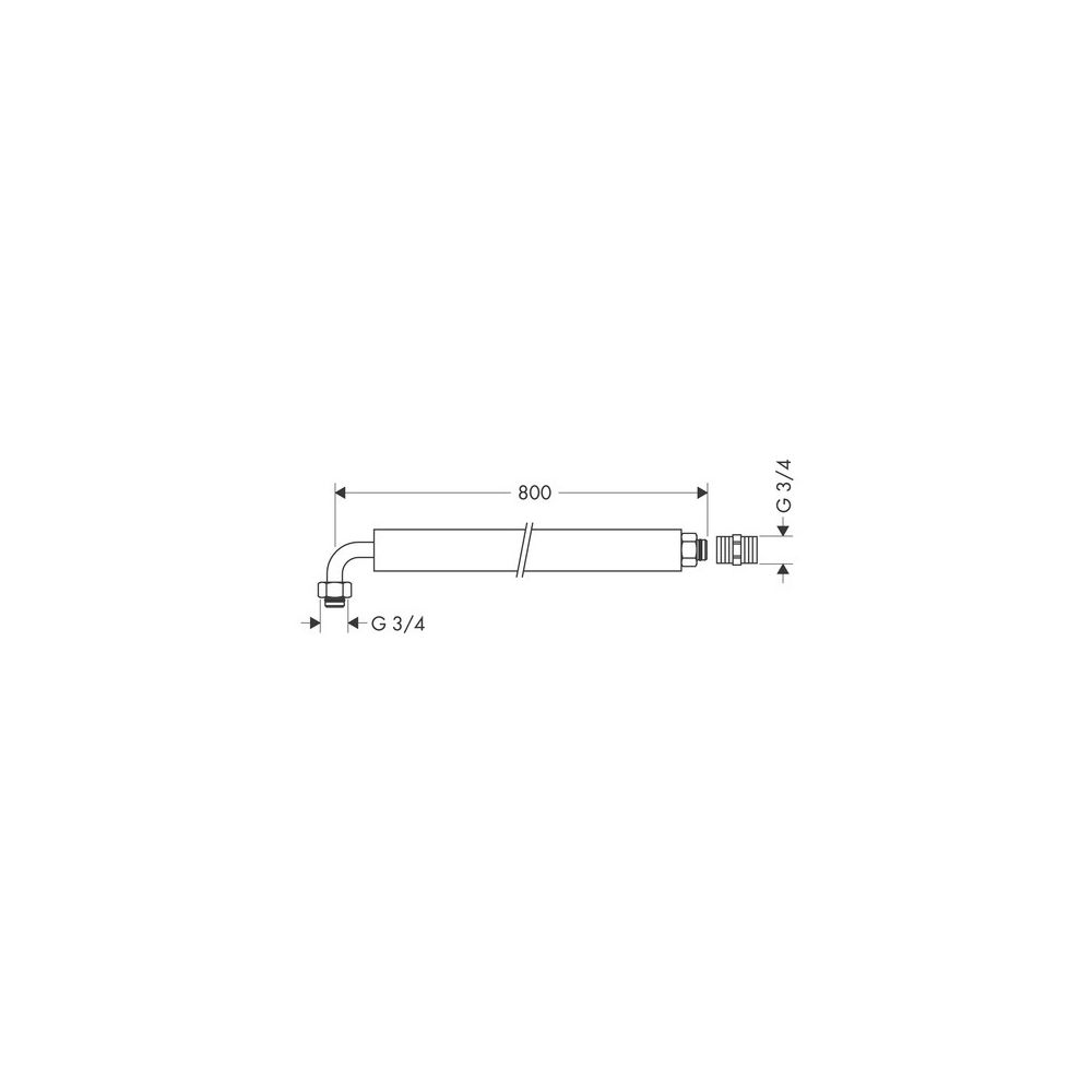 hansgrohe Anschlussschlauch flexibel 800mm, mit Winkelstück... HANSGROHE-58192000 4011097412955 (Abb. 2)