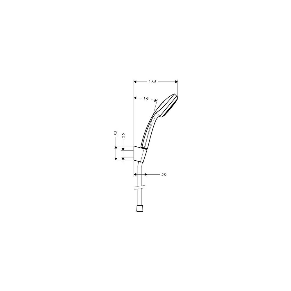 hansgrohe Croma 100 Brausehalterset Mono mit Brauseschlauch 1,25m, Chrom... HANSGROHE-27574000 4011097663968 (Abb. 3)