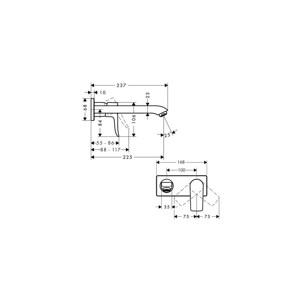 hansgrohe Metris Einhebel-Waschtischmischer Unterputz 5l/min Chrom mit Auslauf 225m... HANSGROHE-31086000 4011097661025 (Abb. 3)