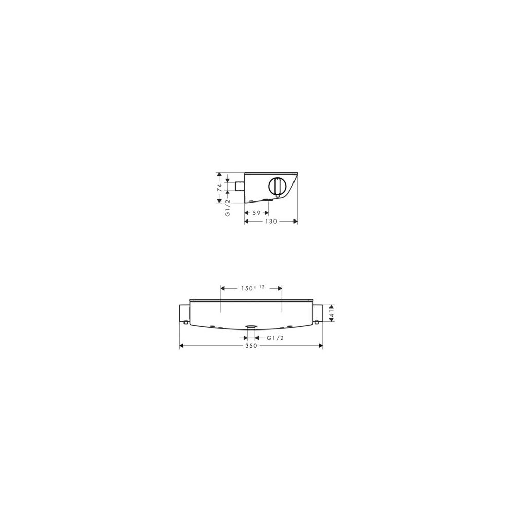 hansgrohe Ecostat Select Brausethermostat Aufputz DN 15 Weiß/Chrom... HANSGROHE-13161400 4011097665696 (Abb. 3)