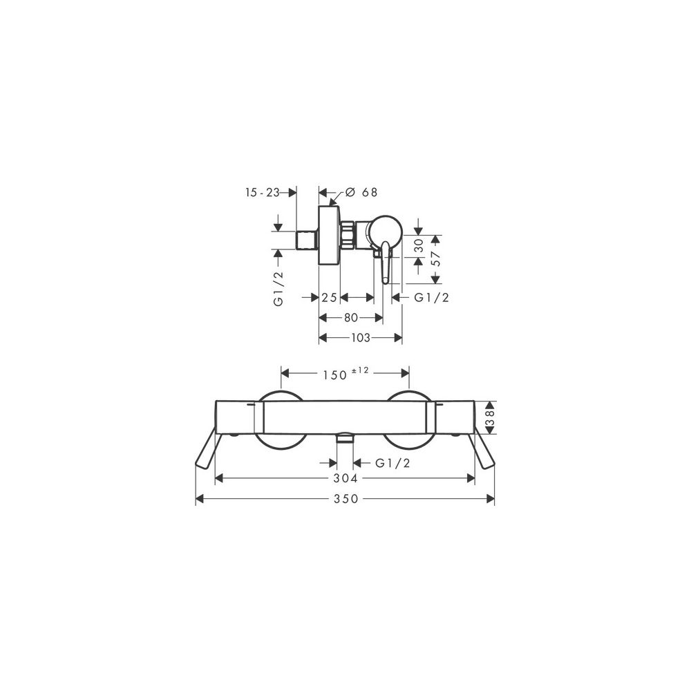 hansgrohe Ecostat Comfort Brausethermostat Care Aufputz mit extra langen Griffen, C... HANSGROHE-13117000 4011097678863 (Abb. 3)