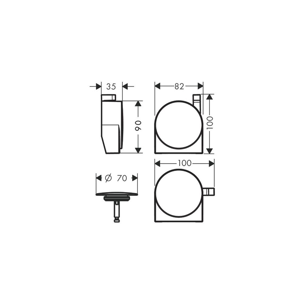 hansgrohe Exafill S Fertigset Wanneneinlauf, Ablauf-, Überlaufgarnitur, Chrom... HANSGROHE-58117000 4011097417479 (Abb. 3)