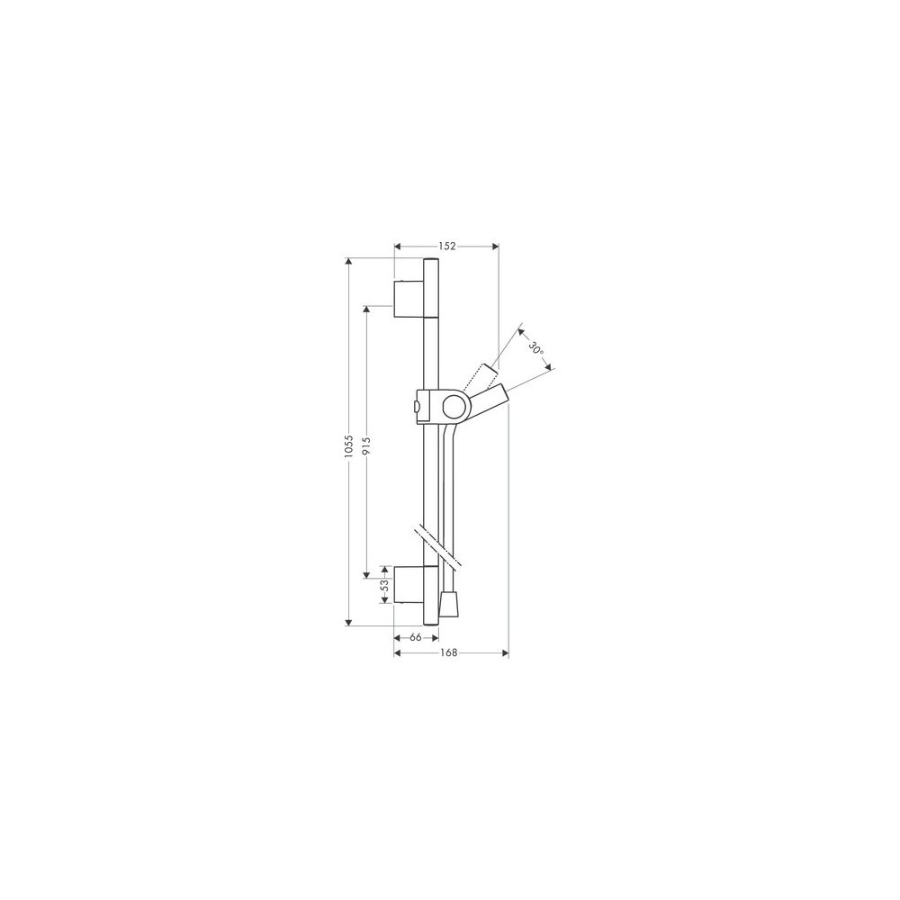 Hansgrohe AXOR Uno Brausestange 90cm, Brauseschlauch 160cm, Brushed Black Chrome... HANSGROHE-27989340 4011097895352 (Abb. 3)