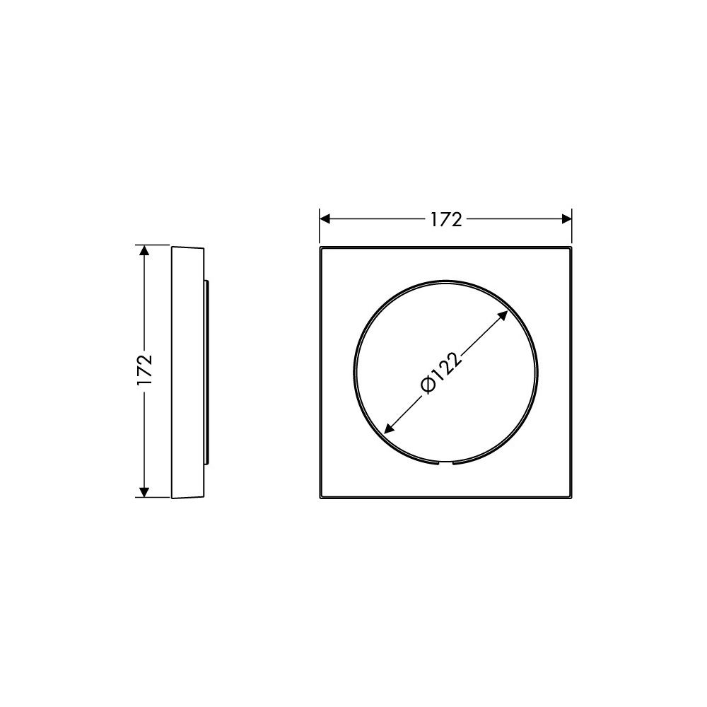 Hansgrohe AXOR Citterio Verlängerung, 172x172mm, 22mm, Chrom... HANSGROHE-97407000 4011097532073 (Abb. 3)