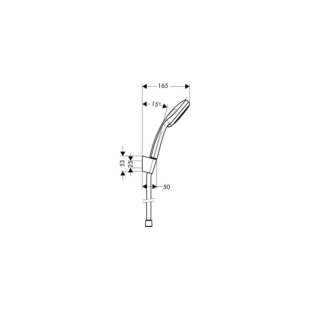 hansgrohe Croma 100 Brausehalterset Vario mit Brauseschlauch 1,25m, Chrom... HANSGROHE-27592000 4011097537436 (Abb. 3)