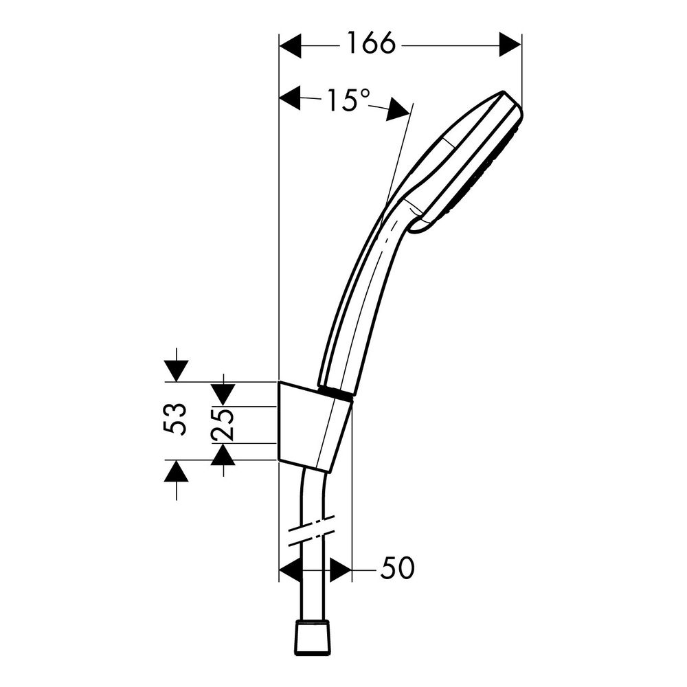 hansgrohe Croma 100 Brausehalterset Multi mit Brauseschlauch 1,25m, Chrom... HANSGROHE-27593000 4011097537443 (Abb. 3)