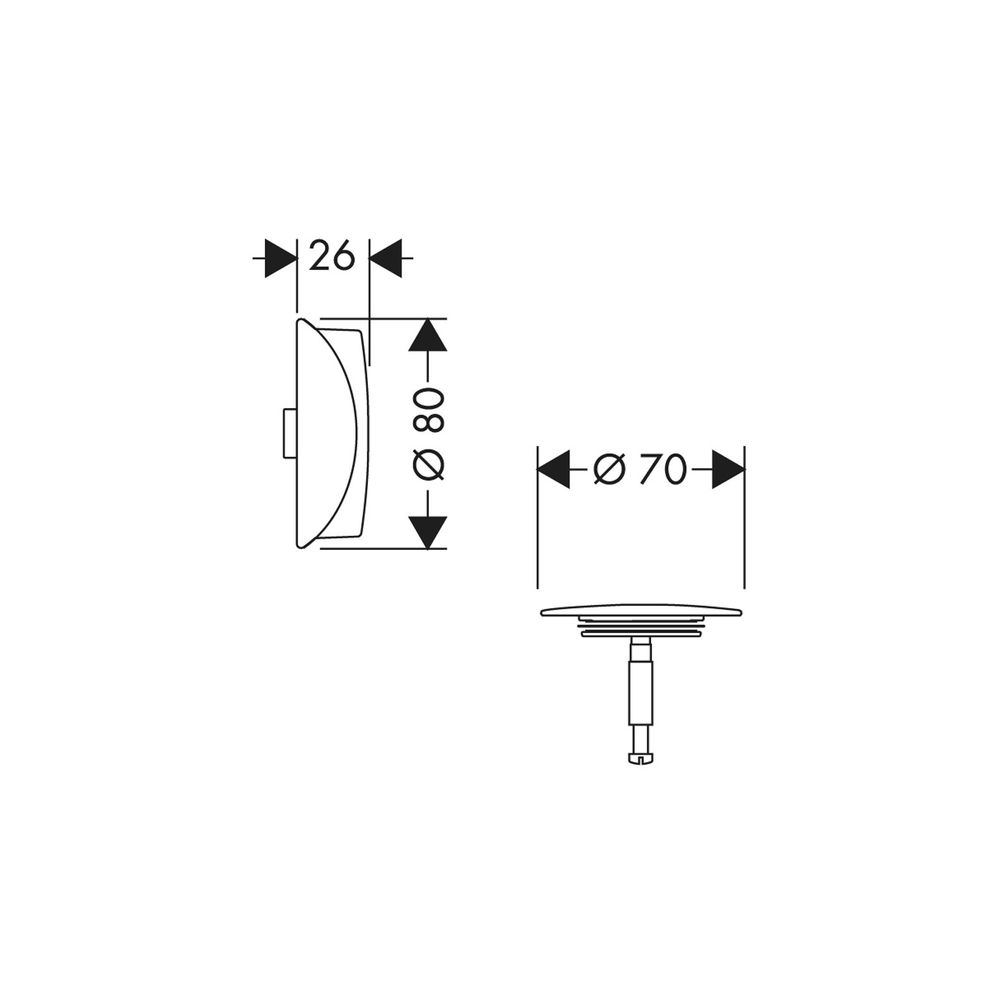 hansgrohe Flexaplus Fertigset Ablauf-, Überlaufgarnitur, Chrom... HANSGROHE-58185000 4011097233581 (Abb. 3)