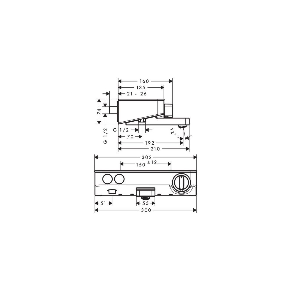 hansgrohe ShowerTablet Select Wannenthermostat 300 Aufputz DN 15, Weiß/Chrom... HANSGROHE-13151400 4011097717029 (Abb. 4)