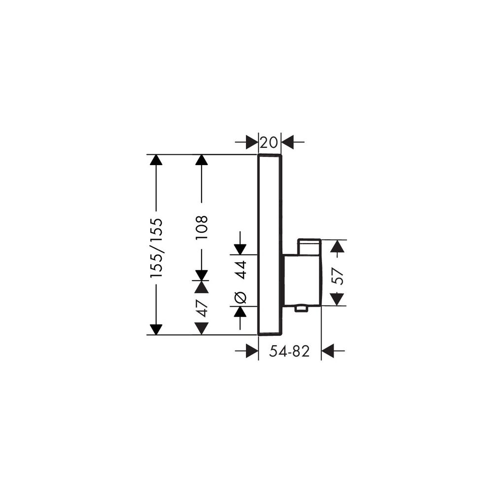 hansgrohe Shower Select Thermostat Unterputz, Mattschwarz für 2 Verbraucher... HANSGROHE-15763670 4059625230916 (Abb. 4)