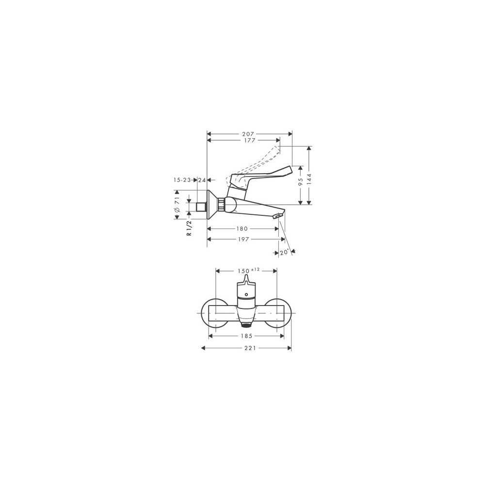 hansgrohe Focus Einhebel-Waschtischmischer Aufputz 5l/min mit extra langem Comfortg... HANSGROHE-31913000 4011097725864 (Abb. 3)