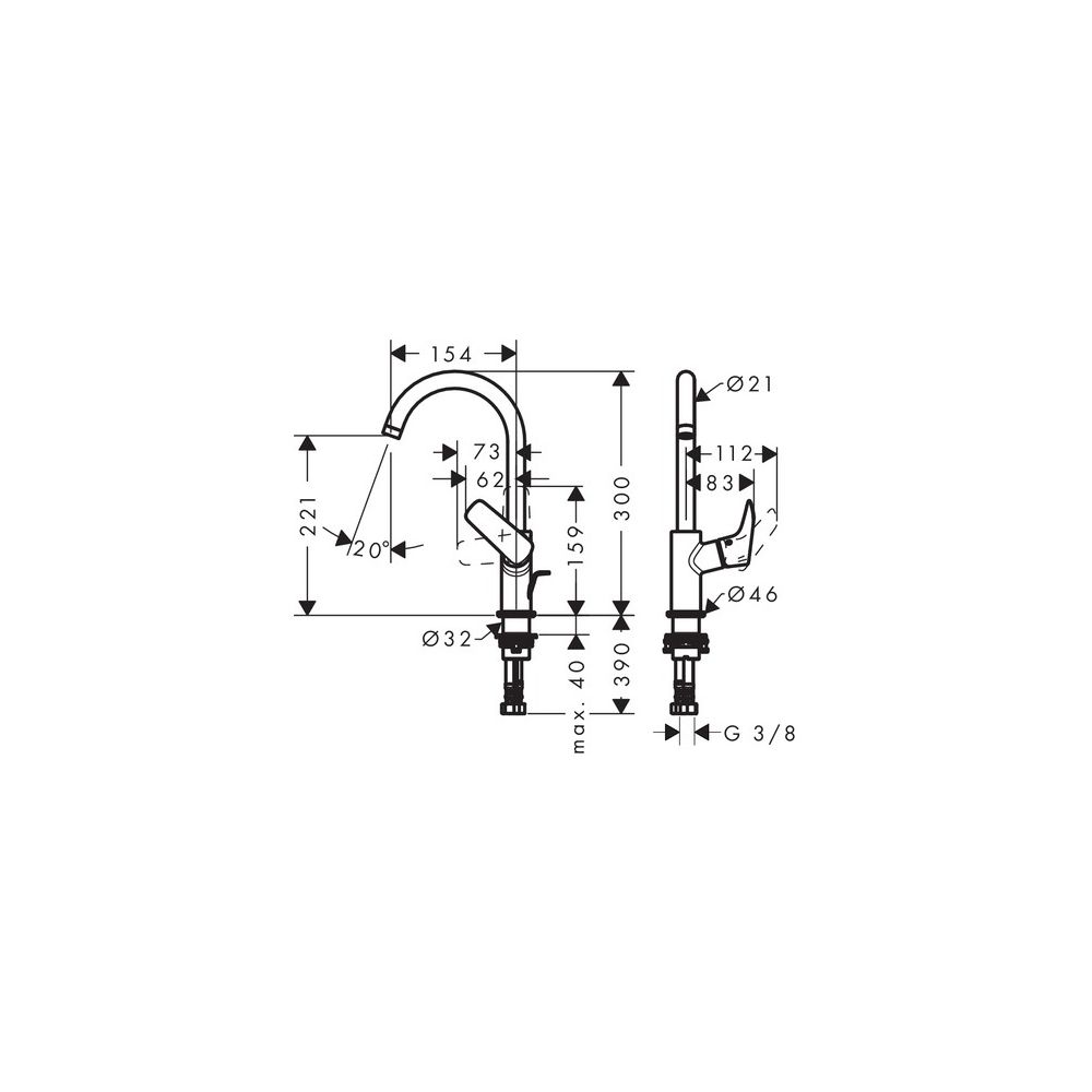 hansgrohe Logis Einhebel-Waschtischmischer 210mm 5l/min Chrom mit Schwenkauslauf un... HANSGROHE-71130000 4011097738482 (Abb. 4)