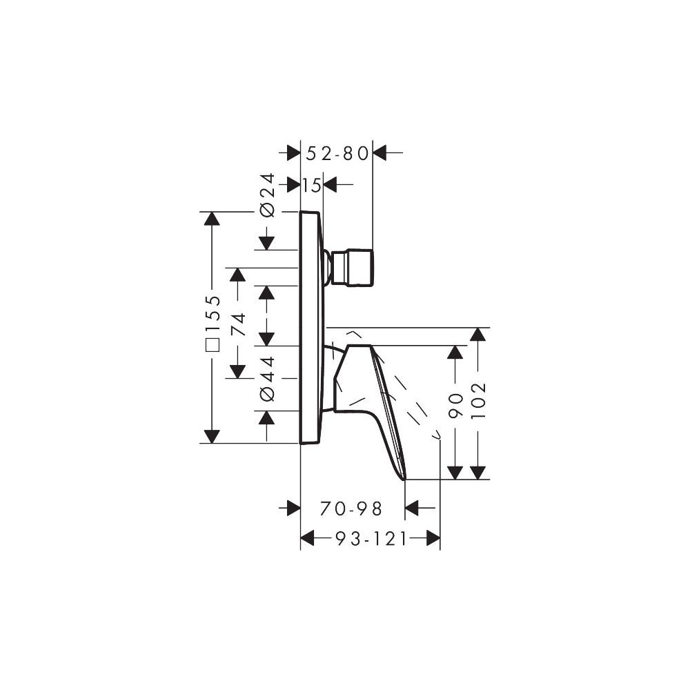 hansgrohe Logis Einhebel-Wannenmischer Unterputz 29l/min für iBox universal, Chrom... HANSGROHE-71405000 4011097738246 (Abb. 3)