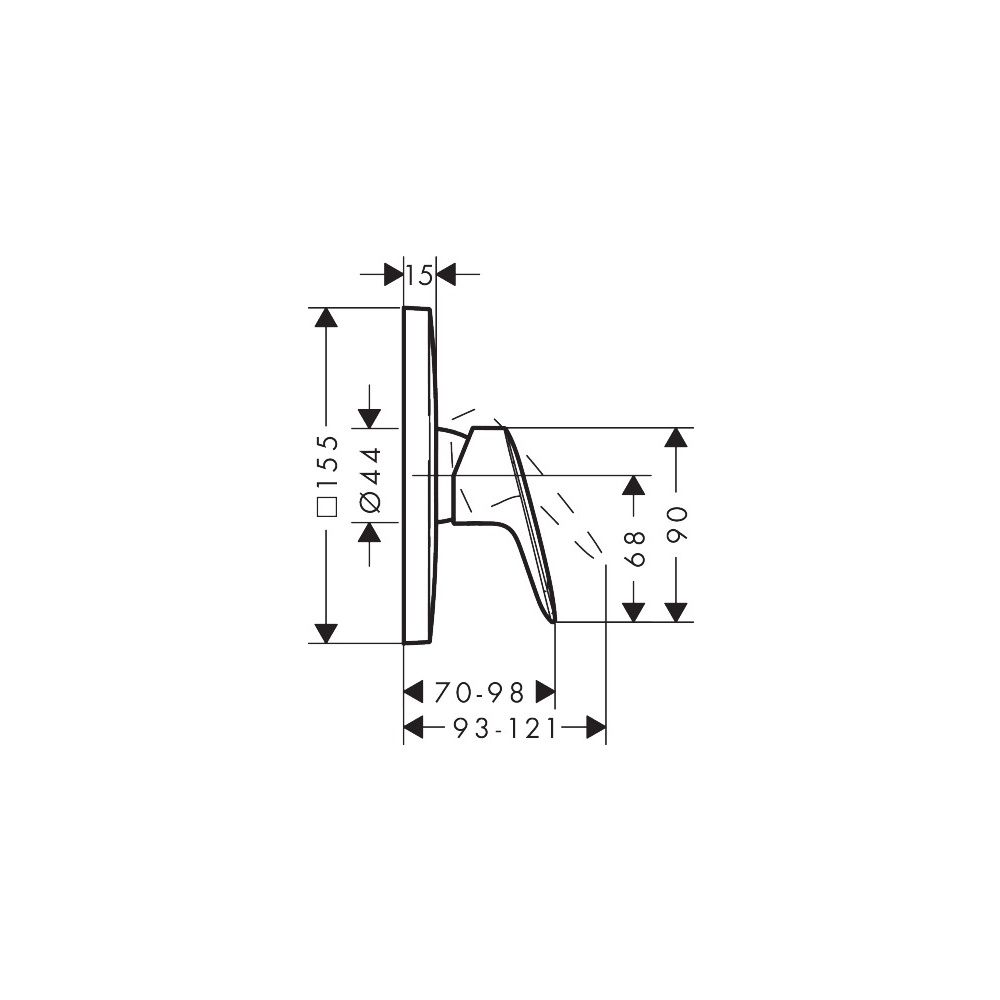 hansgrohe Logis Einhebel-Brausemischer Unterputz 29,3l/min für iBox universal, Chro... HANSGROHE-71605000 4011097737775 (Abb. 3)