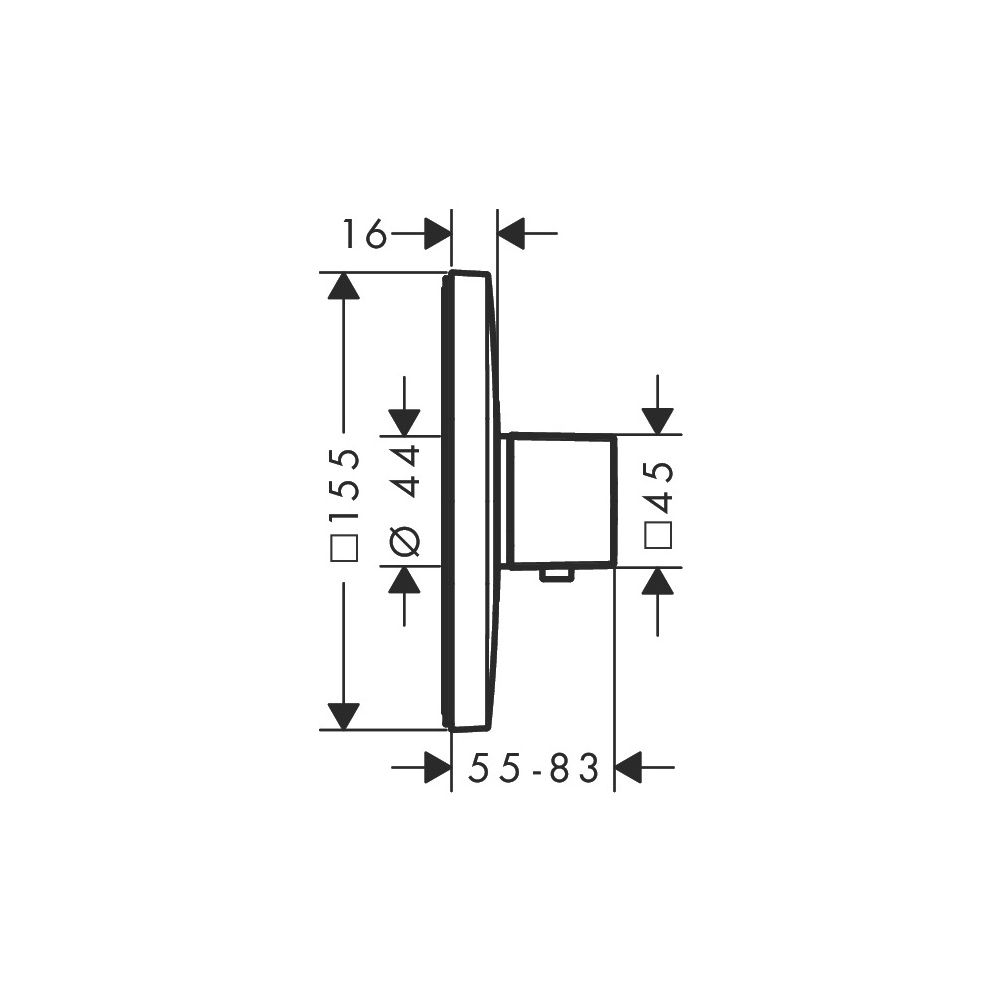 hansgrohe Ecostat E Thermostat Unterputz, Chrom... HANSGROHE-15705000 4011097741727 (Abb. 3)