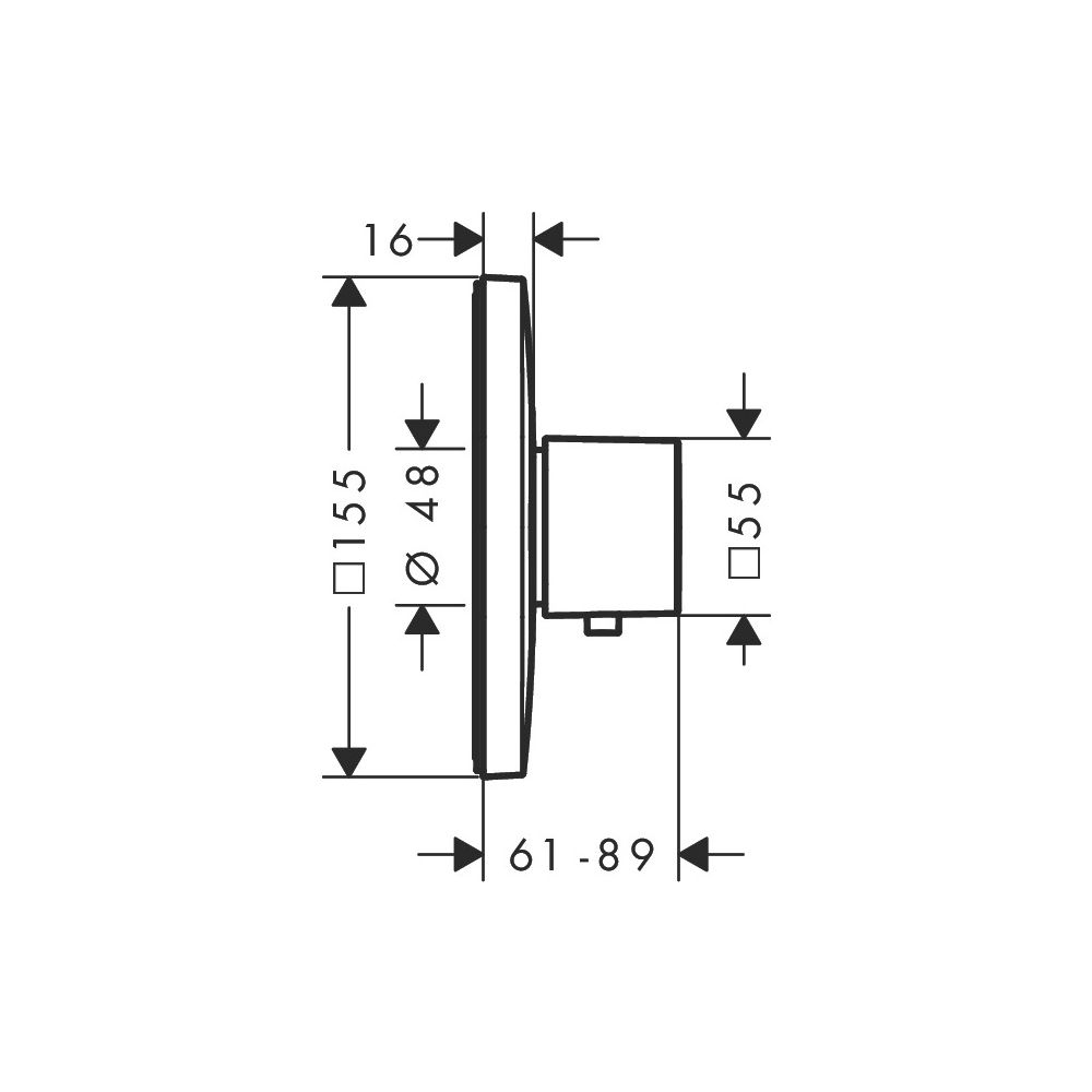 hansgrohe Ecostat E Thermostat HighFlow Unterputz, Chrom... HANSGROHE-15706000 4011097741710 (Abb. 3)