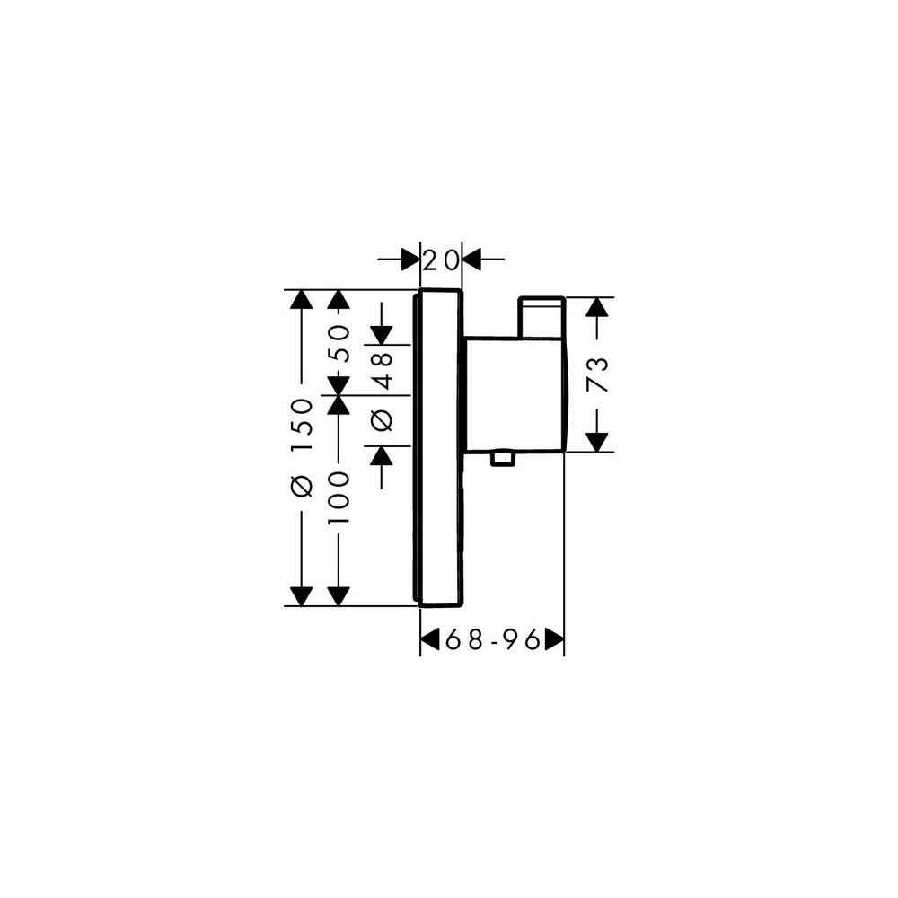 hansgrohe Shower Select S Thermostat HighFlow Unterputz Chrom für 1 Verbraucher und... HANSGROHE-15742000 4011097741352 (Abb. 3)