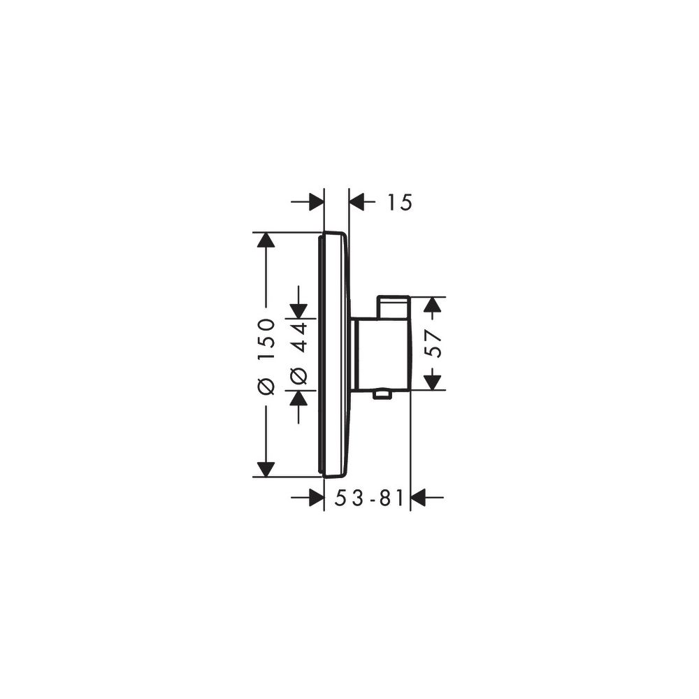 hansgrohe Ecostat S Thermostat Unterputz, Chrom 37l/min für 1 Verbraucher... HANSGROHE-15755000 4011097741680 (Abb. 3)