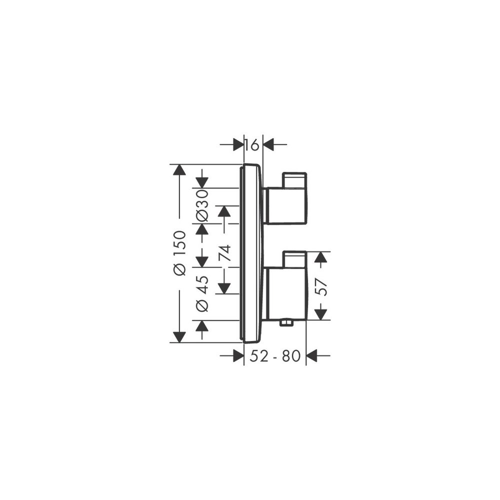 hansgrohe Ecostat S Thermostat Unterputz Chrom 29l/min für 2 Verbraucher... HANSGROHE-15758000 4011097741659 (Abb. 3)