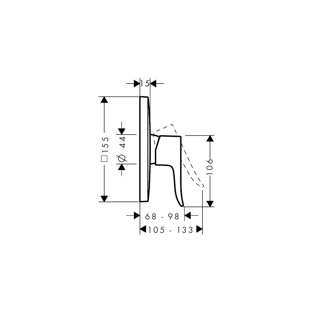 hansgrohe Metris Brausenmischer Unterputz Fertigset eckig, Chrom... HANSGROHE-31456000 4011097748467 (Abb. 3)