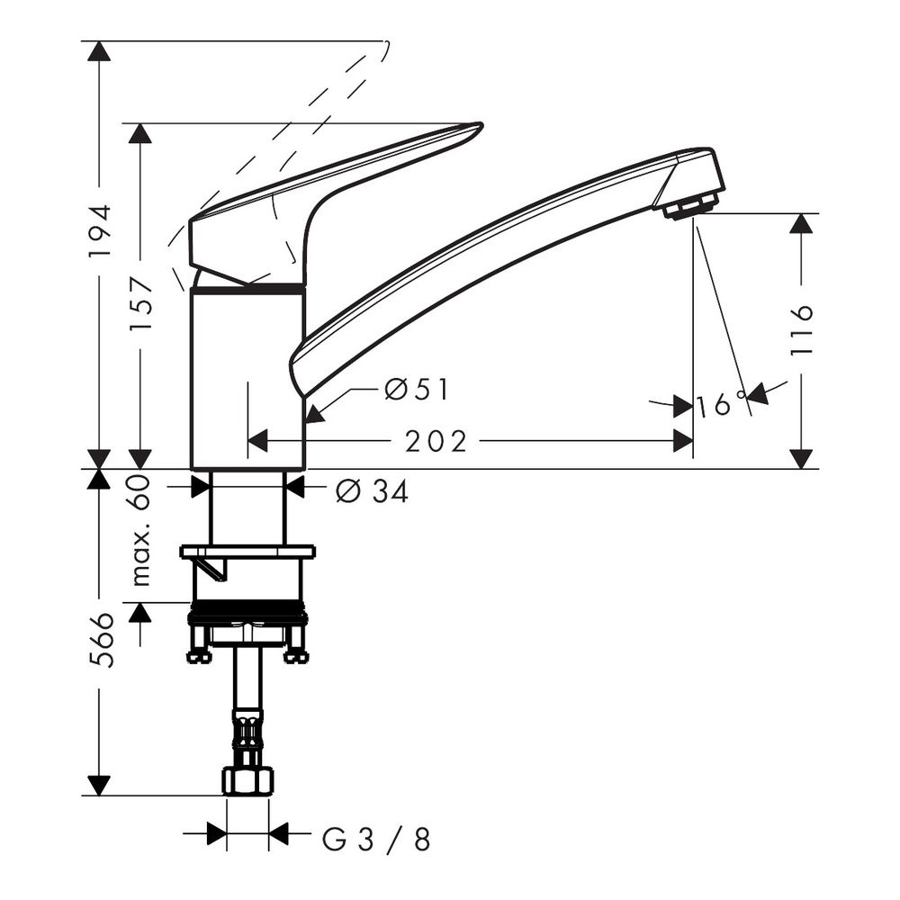 hansgrohe Logis M31 Einhebel-Küchenmischer 120mm 1jet, Chrom... HANSGROHE-71830000 4011097761268 (Abb. 4)