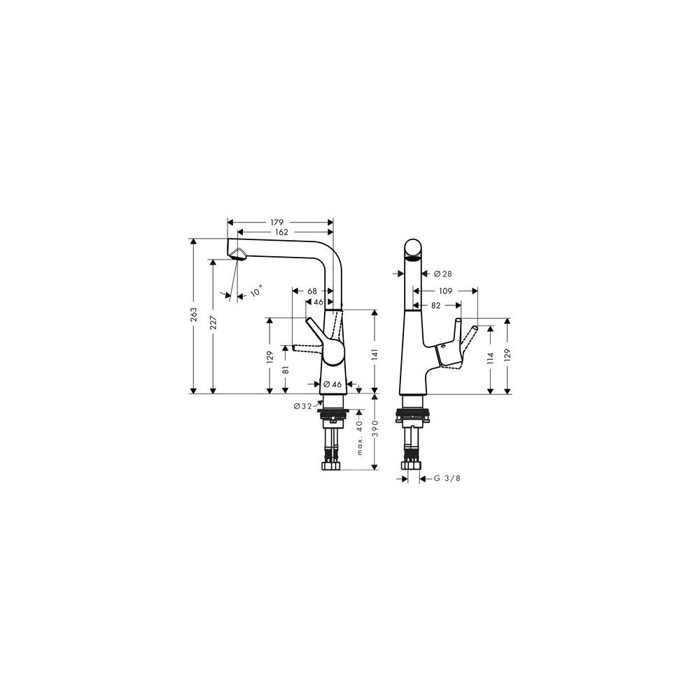 hansgrohe Talis S Einhebel-Waschtischmischer 210mm 5l/min mit Schwenkauslauf, Zugst... HANSGROHE-72105000 4011097770307 (Abb. 3)