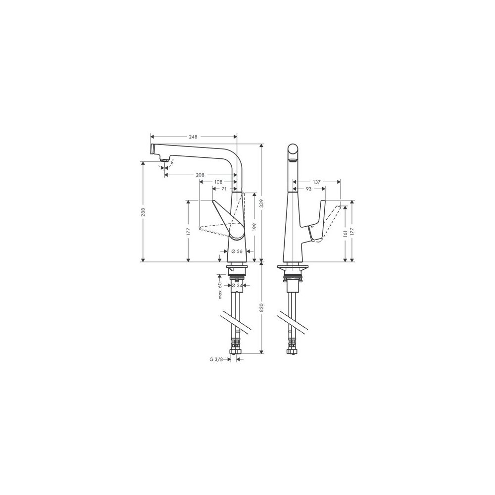 hansgrohe Talis Select M51, Einhebel-Küchenmischer 300mm 9l/min 1jet, Chrom... HANSGROHE-72820000 4011097772721 (Abb. 3)