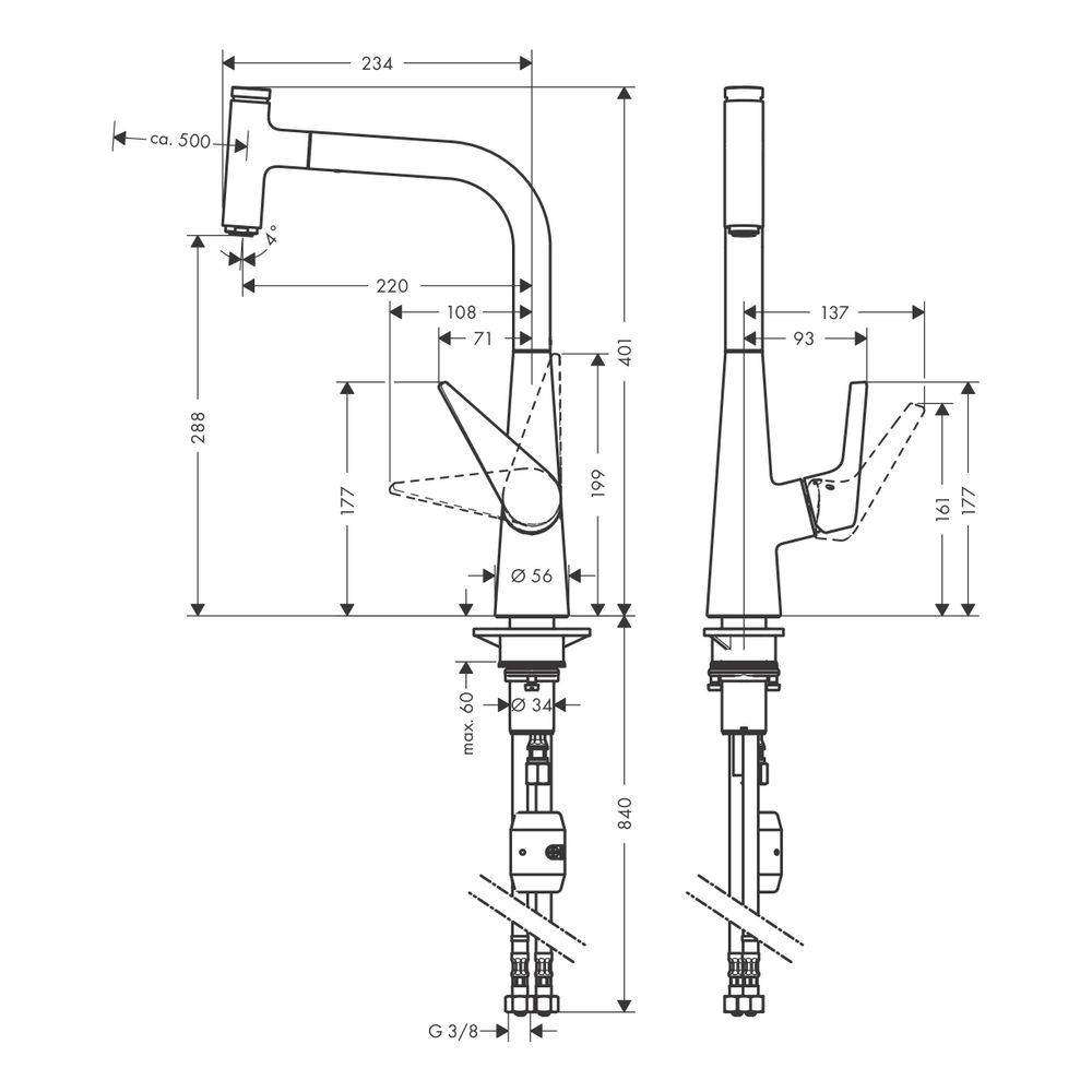 hansgrohe Talis Select M51, Einhebel-Küchenmischer 300mm 8l/min Edelstahl Finish, A... HANSGROHE-72821800 4011097772769 (Abb. 4)