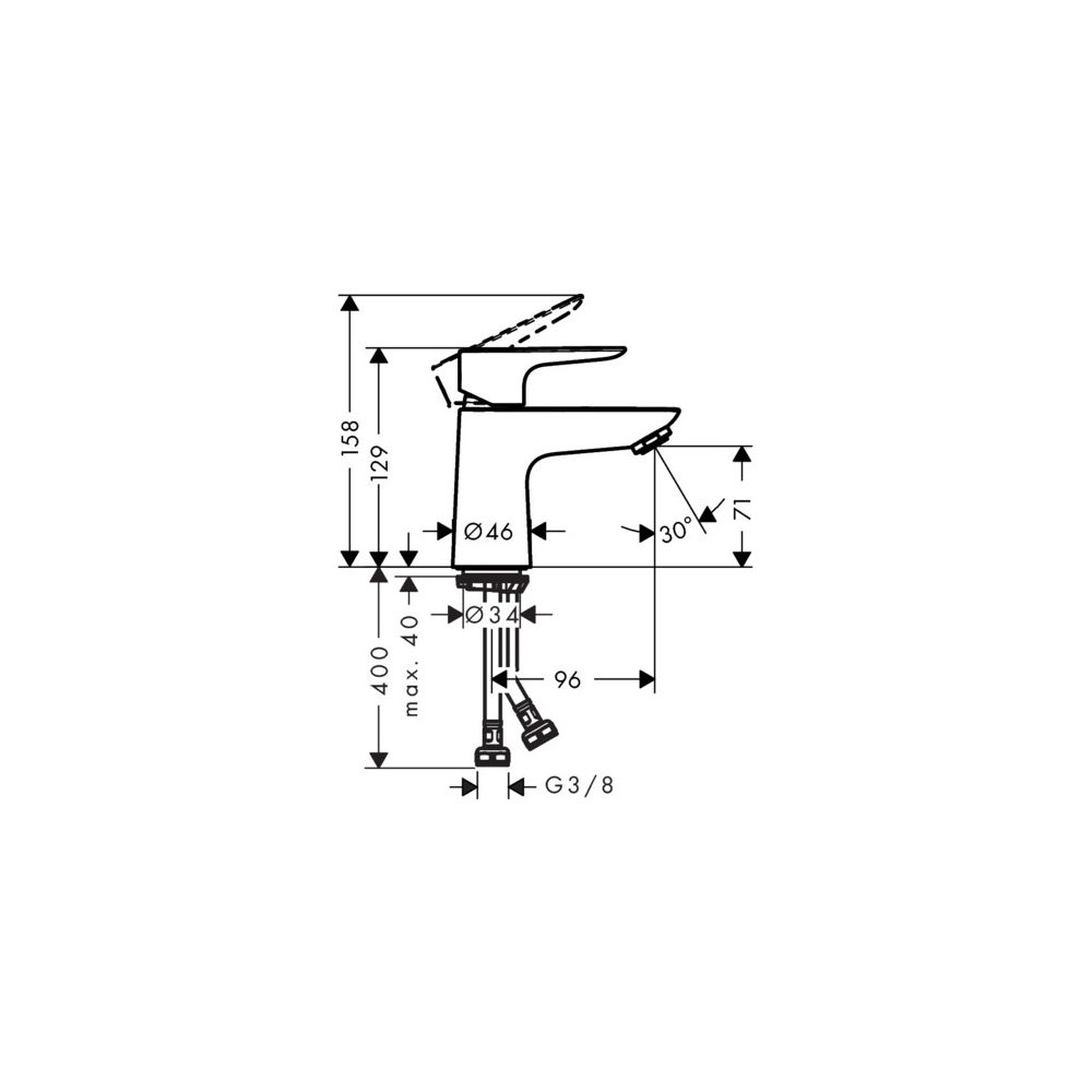 hansgrohe Talis E Einhebel-Waschtischmischer 80mm 5l/min Chrom CoolStart ohne Garni... HANSGROHE-71704000 4011097770666 (Abb. 3)