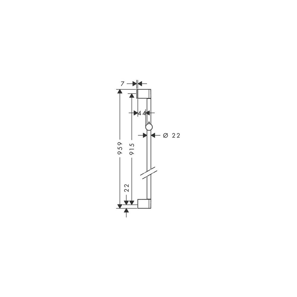 hansgrohe Unica Brausestange Croma 959mm, Chrom... HANSGROHE-26506000 4011097773803 (Abb. 3)