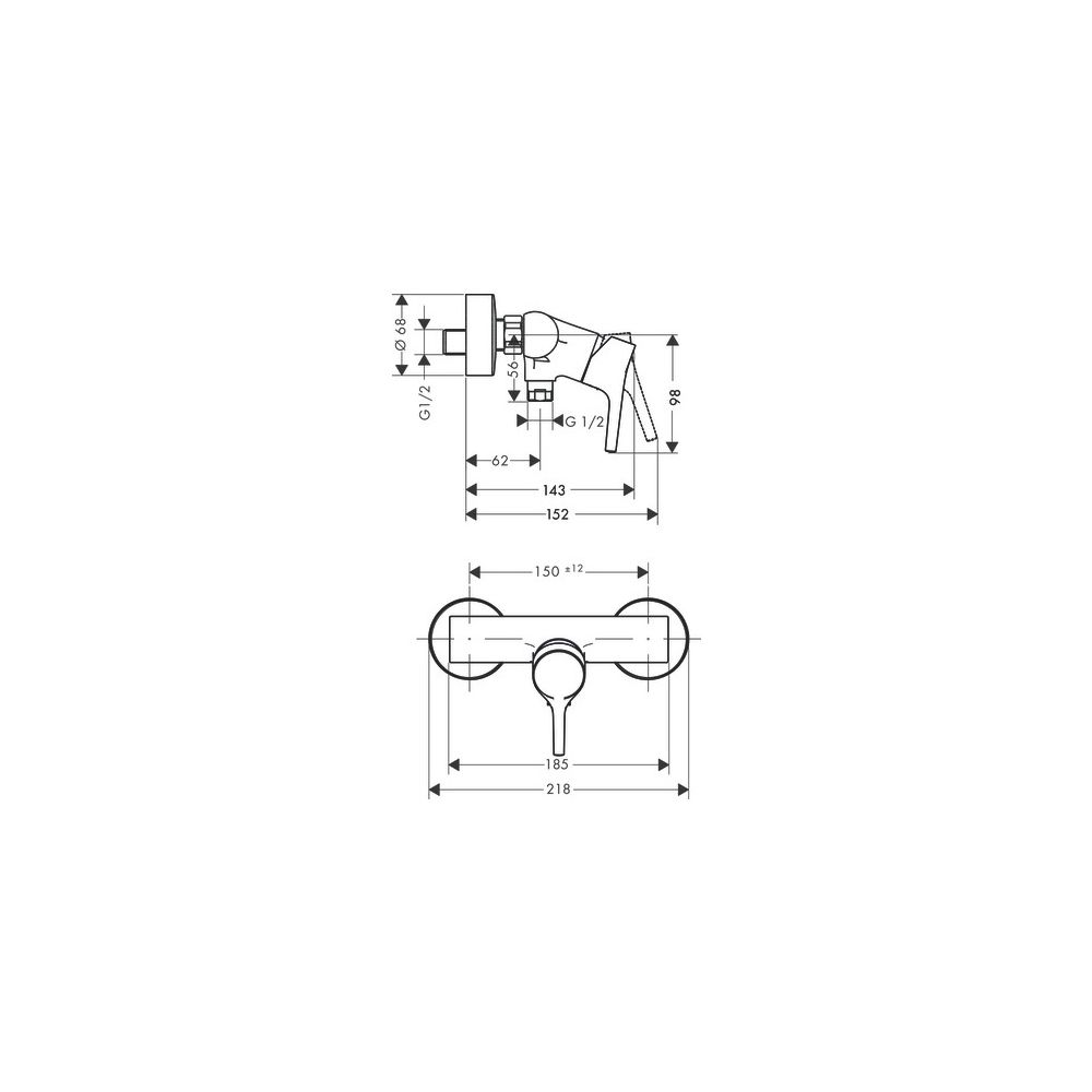 hansgrohe Talis S Brausenmischer Aufputz 31l/min, Chrom... HANSGROHE-72600000 4011097770475 (Abb. 3)