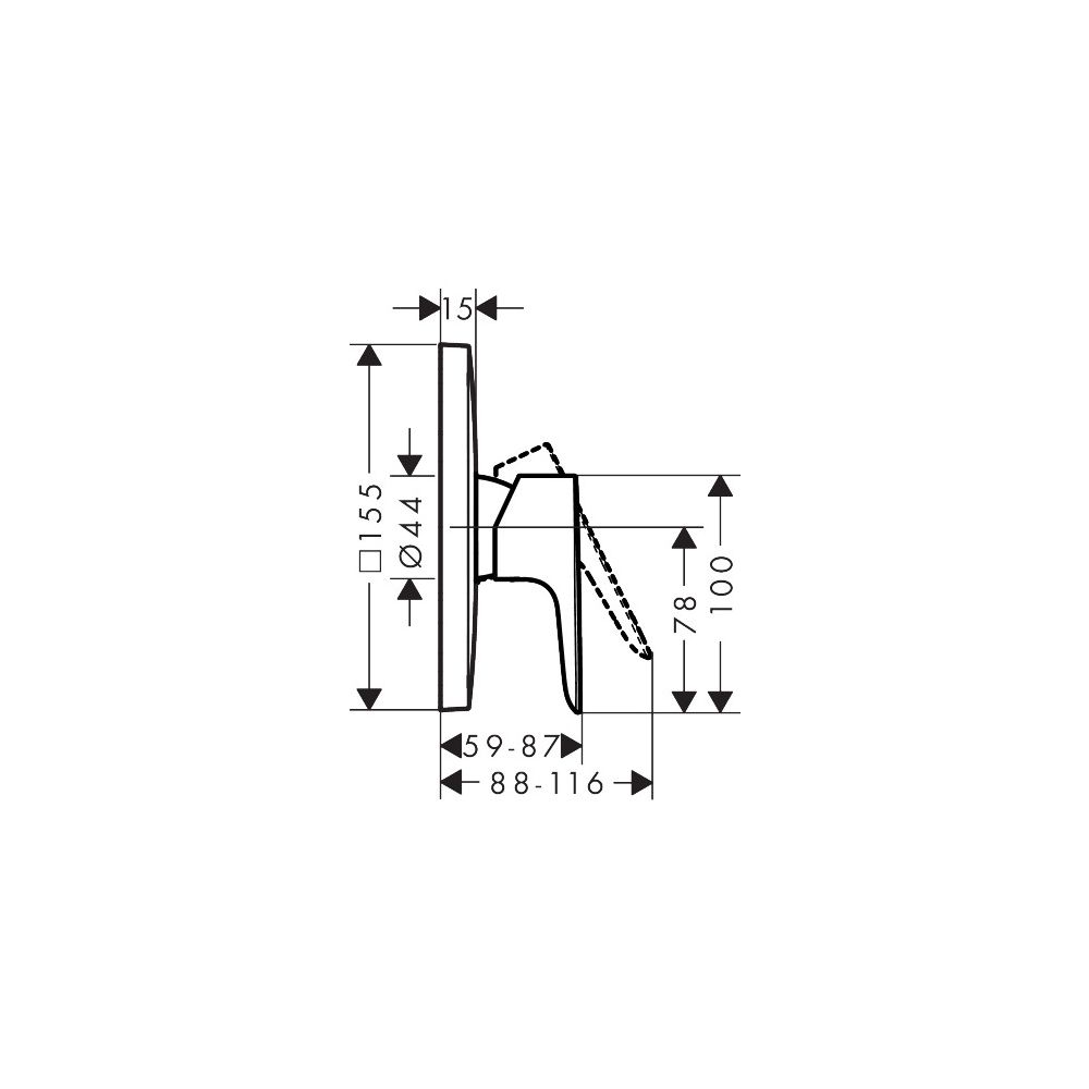 hansgrohe Talis E Einhebel-Brausemischer Unterputz 29,3l/min, Mattschwarz für iBox ... HANSGROHE-71765670 4059625232439 (Abb. 3)