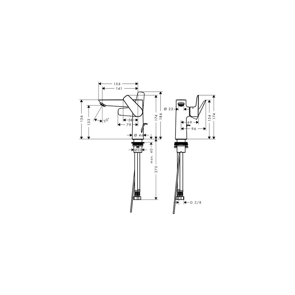 Hansgrohe Talis E Einhebel-Waschtischmischer 150mm, 5l/min, Zugstangen-Ablaufgarnit... HANSGROHE-71754000 4011097782355 (Abb. 4)