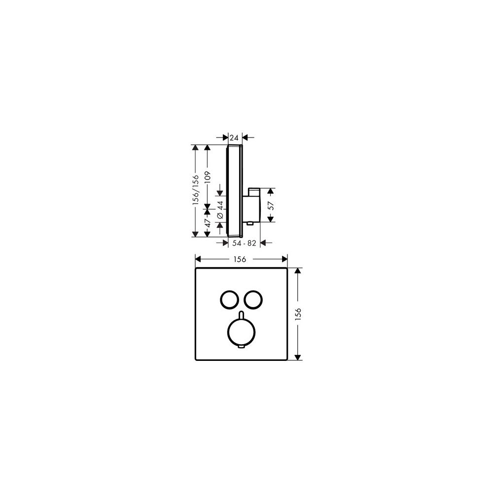 hansgrohe Shower Select Glas Thermostat Unterputz Weiß/Chrom für 2 Verbraucher... HANSGROHE-15738400 4011097777481 (Abb. 3)