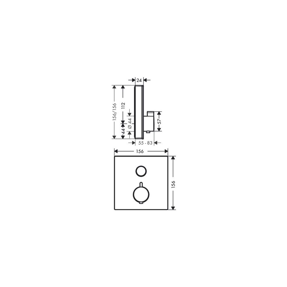 hansgrohe Shower Select Glas Thermostat Unterputz Weiß/Chrom für 1 Verbraucher... HANSGROHE-15737400 4011097777498 (Abb. 3)