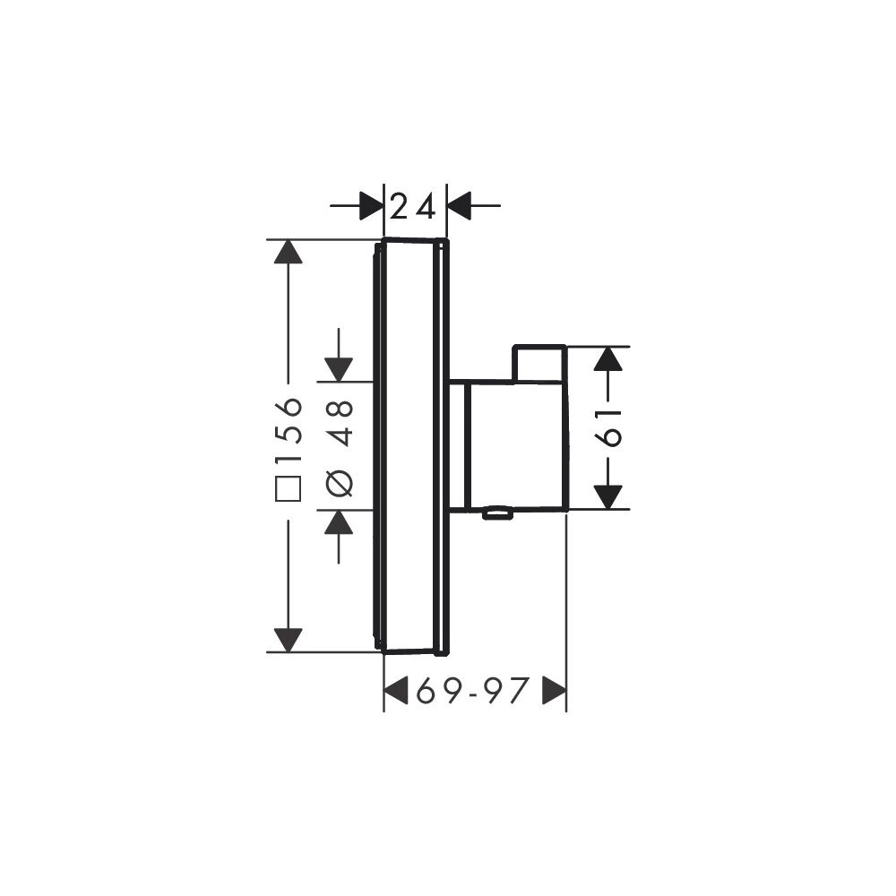 hansgrohe Shower Select Glas Thermostat HighFlow Unterputz, Weiß/Chrom... HANSGROHE-15734400 4011097777528 (Abb. 3)