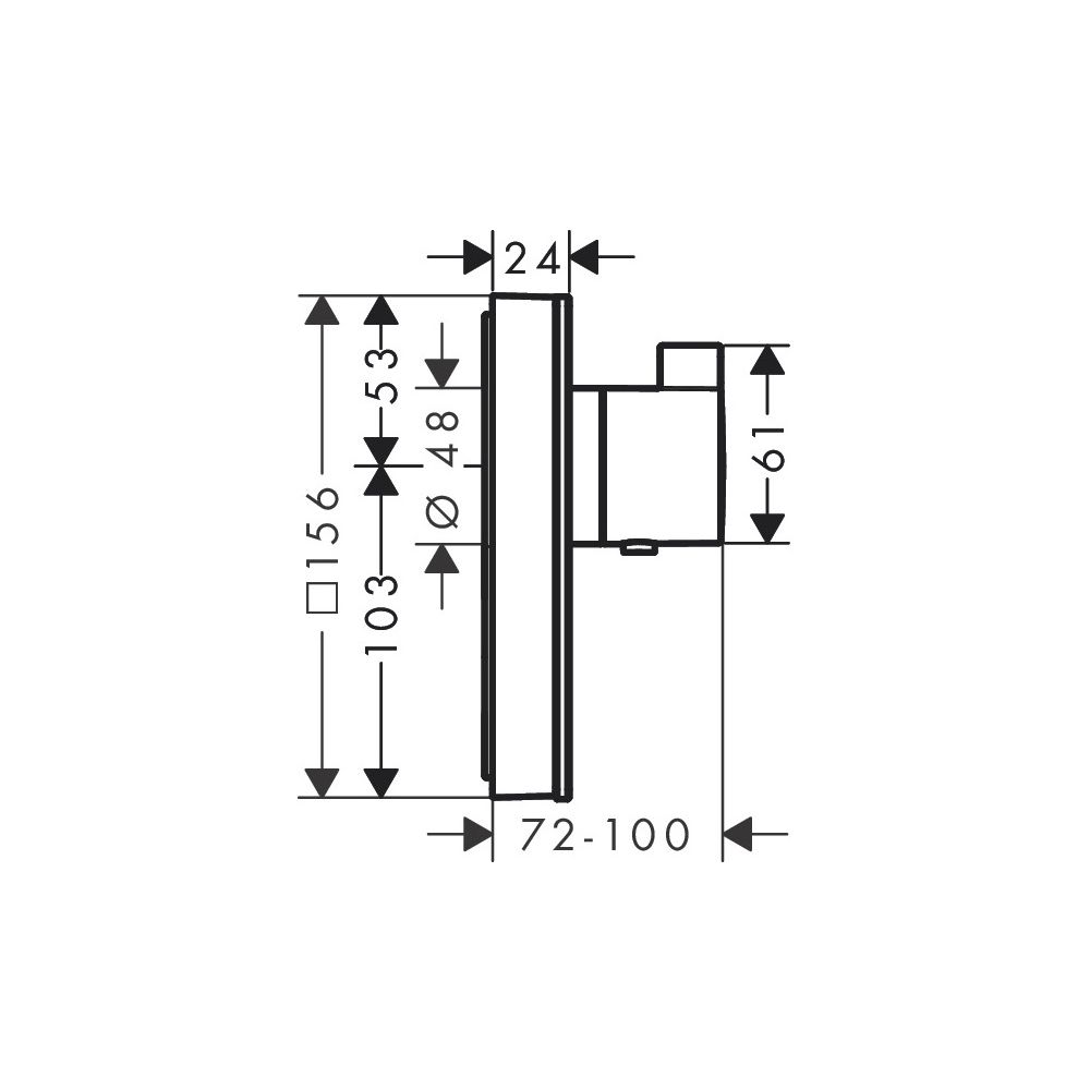 hansgrohe Shower Select Glas Thermostat HighFlow Unterputz Weiß/Chrom für 1 Verbrau... HANSGROHE-15735400 4011097777511 (Abb. 3)